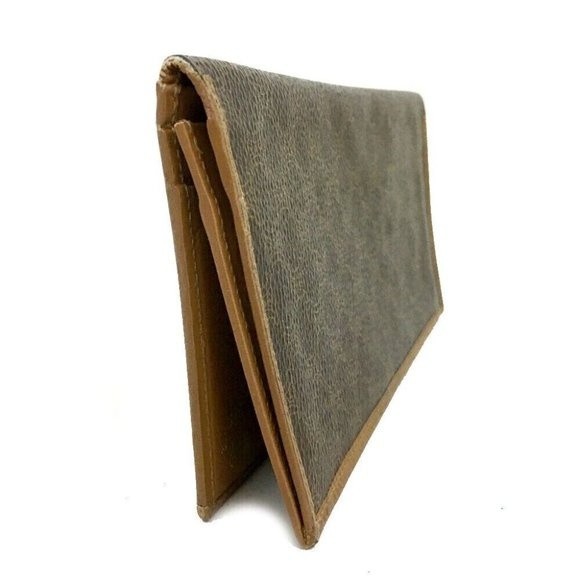 Celine Macadam Brown Leather Long Wallet Bifold EUC - Picture 7 of 8